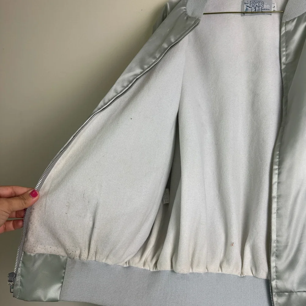 King Louie Pro Fit VINTAGE Satin Bomber Jacket Breeze‎ Lawn & Garden